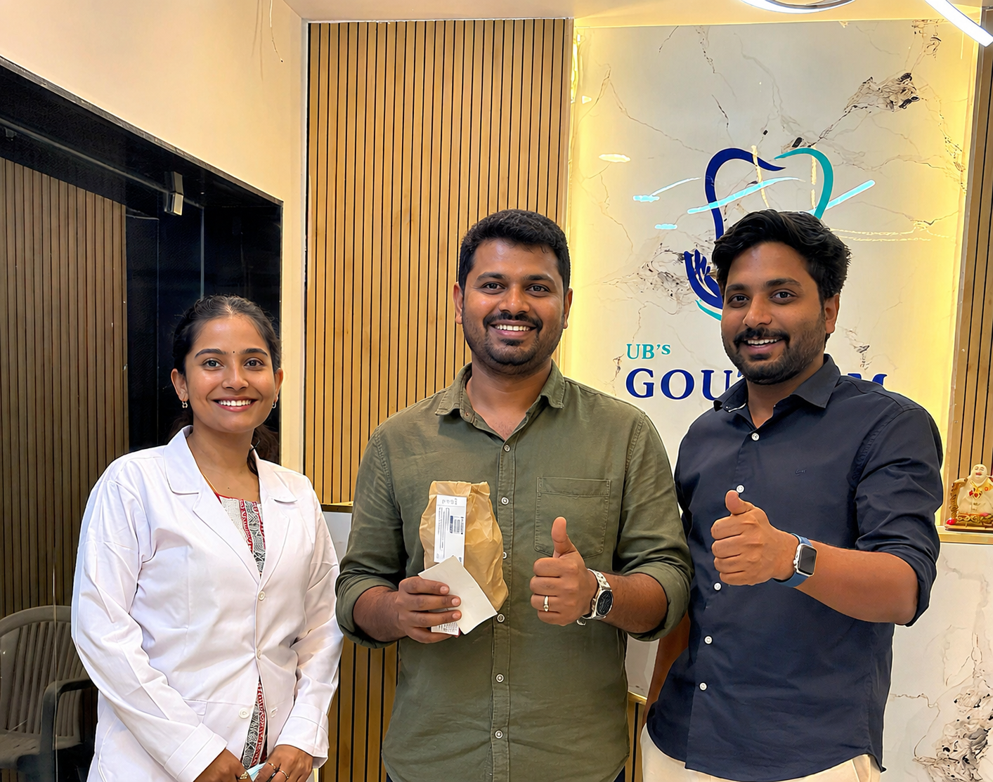 Happy dental patient in Vizag